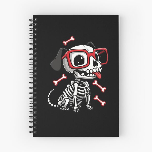 Item preview, Funny Chibi Skeleton Dog – Cute Red Glasses Dog, Cartoon Halloween Skeleton designed and sold by ColorSplash123.