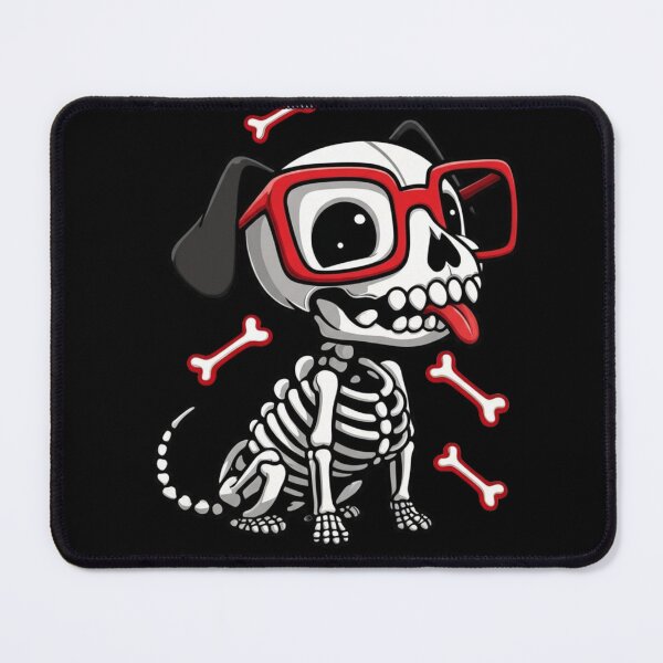 Item preview, Funny Chibi Skeleton Dog – Cute Red Glasses Dog, Cartoon Halloween Skeleton designed and sold by ColorSplash123.