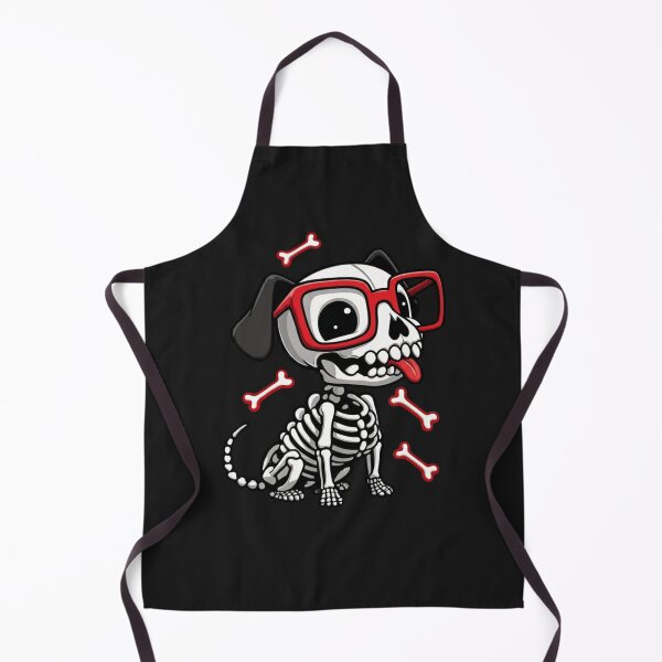Item preview, Funny Chibi Skeleton Dog – Cute Red Glasses Dog, Cartoon Halloween Skeleton designed and sold by ColorSplash123.