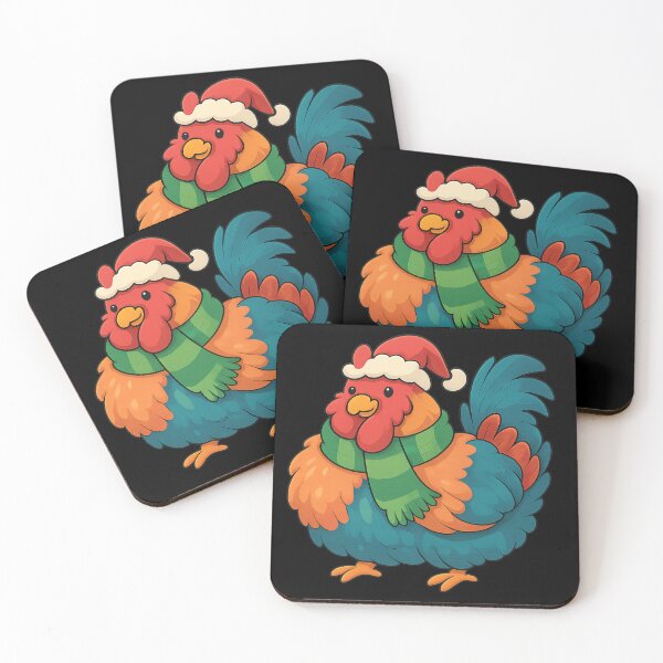 Item preview, Merry Cluckmas Funny Chubby Rooster Christmas  designed and sold by Maryna_Reine.