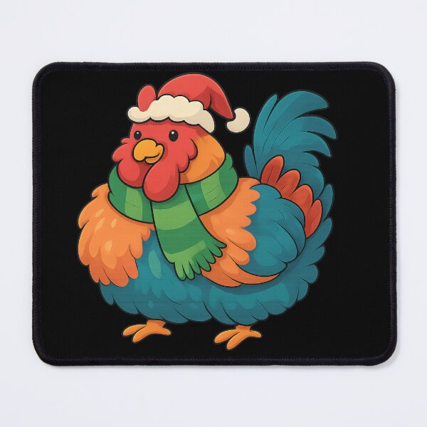 Item preview, Merry Cluckmas Funny Chubby Rooster Christmas designed and sold by Maryna_Reine.