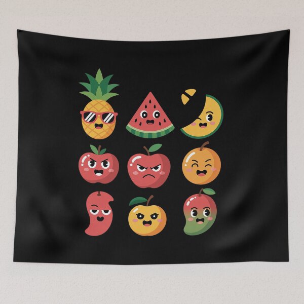 Item preview, Cute Fruits with Faces Cartoon Fruit Lover designed and sold by JonBarnes22.