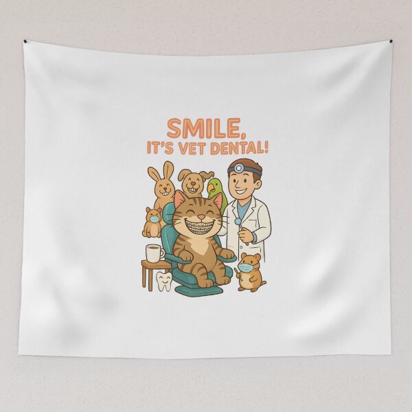 Item preview, Smile It’s Vet Dental – Cute Veterinarian Design with Animals designed and sold by Bettybee00.