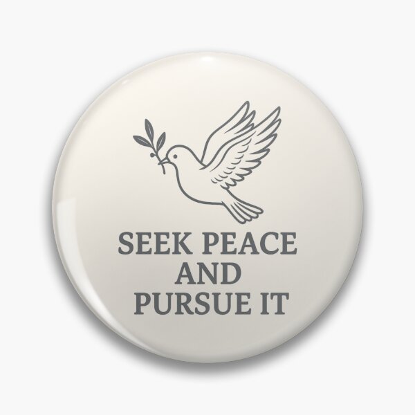 Item preview, Seek Peace and Pursue It – Dove & Olive Branch Christian Art for light background designed and sold by BuenCamino.Store.