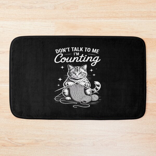 Item preview, Cute Knitting Cat, Crochet Counting, Folk Art Style designed and sold by JonBarnes22.