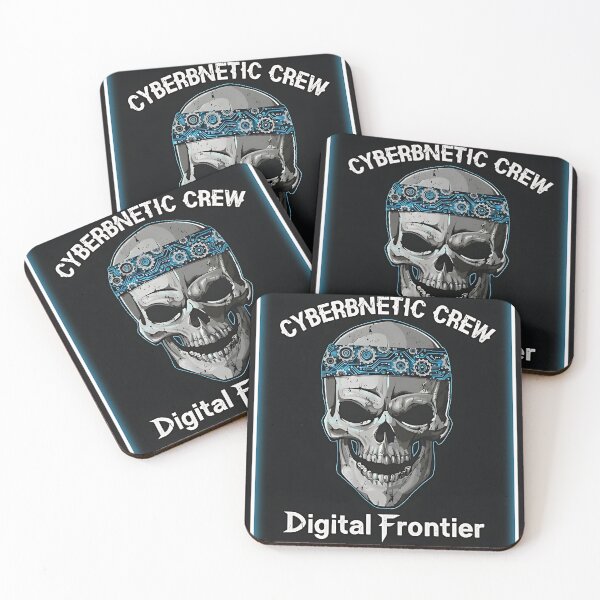Item preview, Cybernetic Crew – Skull Digital Frontier Cyberpunk Tech Design designed and sold by KarinDraper.
