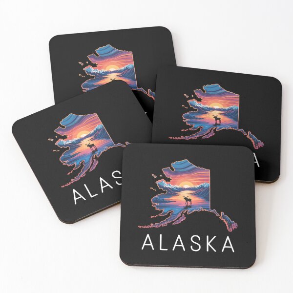 Item preview, Alaskan Moose Animal Alaska Map designed and sold by ValerieRodrigue.
