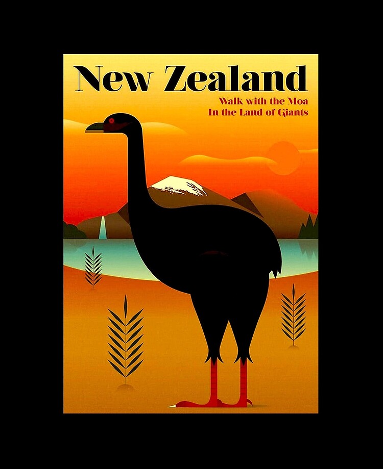 New Zealand Vintage Moa Giant Bird Tourism Print Ipad Case Skin By Posterbobs Redbubble