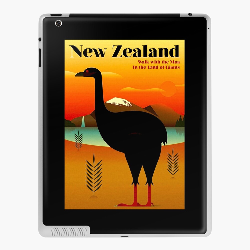 New Zealand Vintage Moa Giant Bird Tourism Print Ipad Case Skin By Posterbobs Redbubble