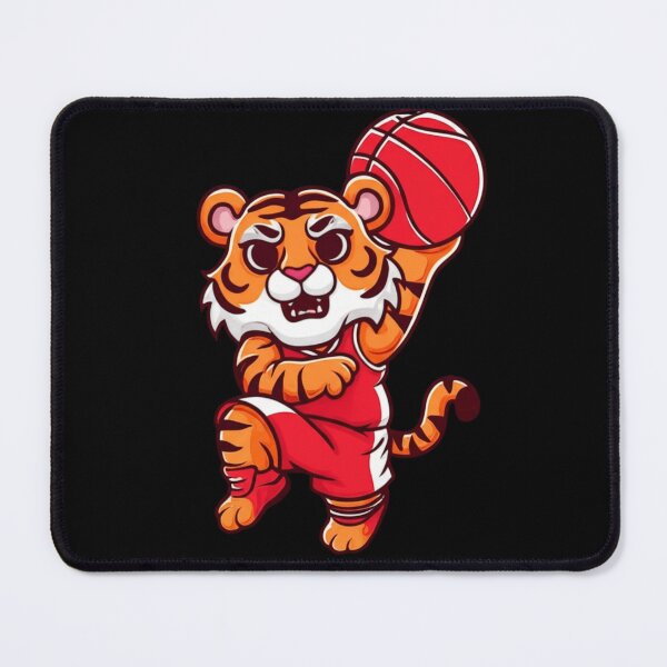 Item preview, Funny Chibi Tiger Basketball – Cute Red Basketball Animal, Cartoon Sports Tiger designed and sold by ColorSplash123.