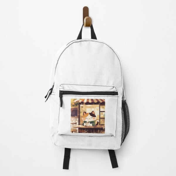 Item preview, Cute Cat Enjoying Coffee at Cozy Cafe Illustration designed and sold by Taisumu.