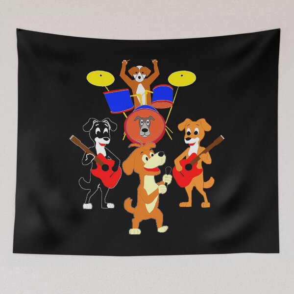 Item preview, Dog Band Cartoon designed and sold by JoanAmy.