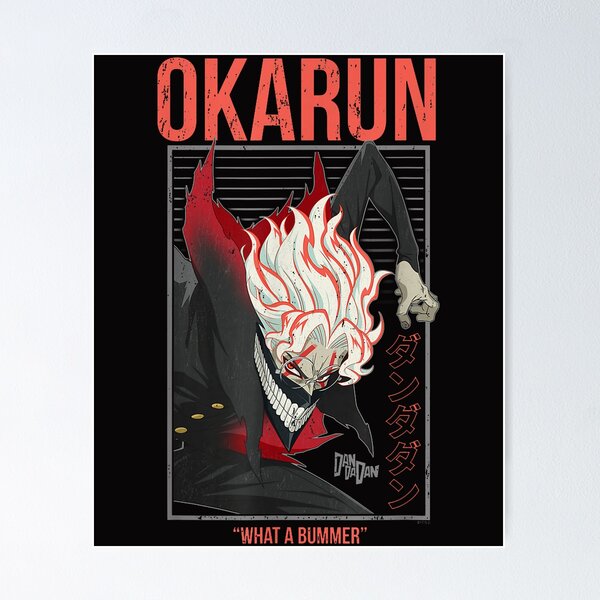 Item preview, Dan Da Dan What A Bummer Okarun With Kanji Anime designed and sold by KathleenCorum86.