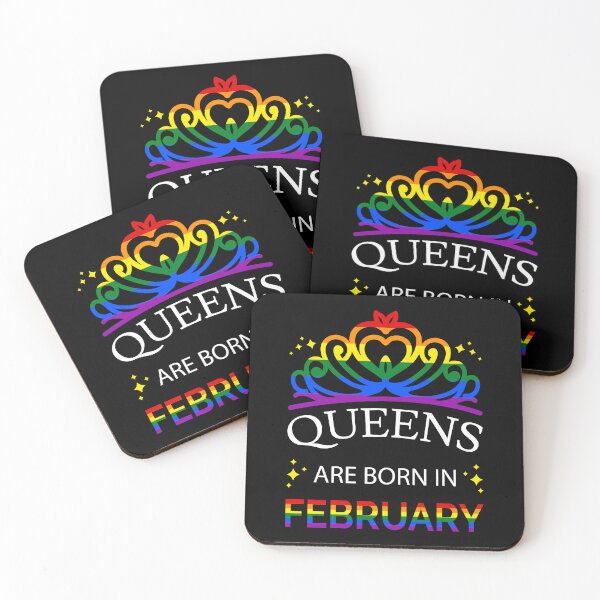 Item preview,  LGBT Queens Are Born In February I - Pride Flag Colors designed and sold by Lemon Pepper.