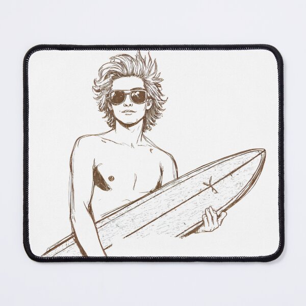 Item preview, Cool Retro Surfer – Sketchy Line Art Surf Illustration designed and sold by Sandy's Cheeky Studio.
