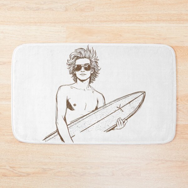 Item preview, Cool Retro Surfer – Sketchy Line Art Surf Illustration designed and sold by The Sandy Design Store.