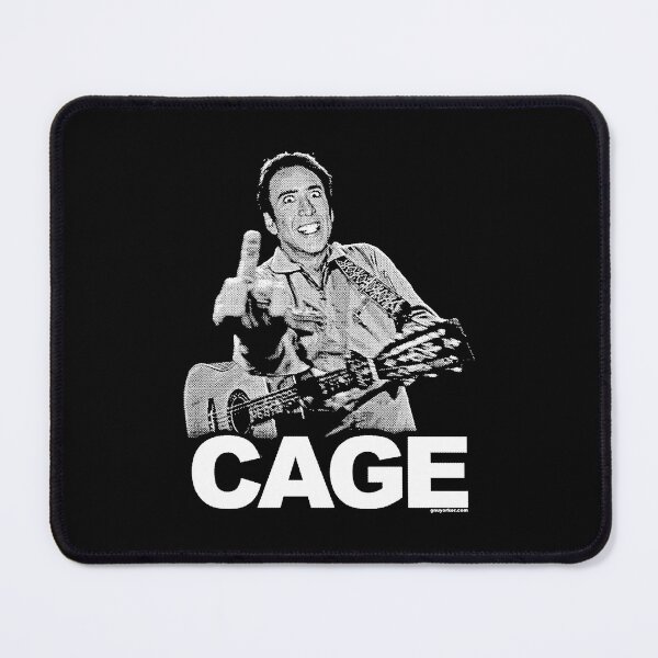 Item preview, Nicolas Cage Guitar Meme Punk Black White designed and sold by Boondocks254.