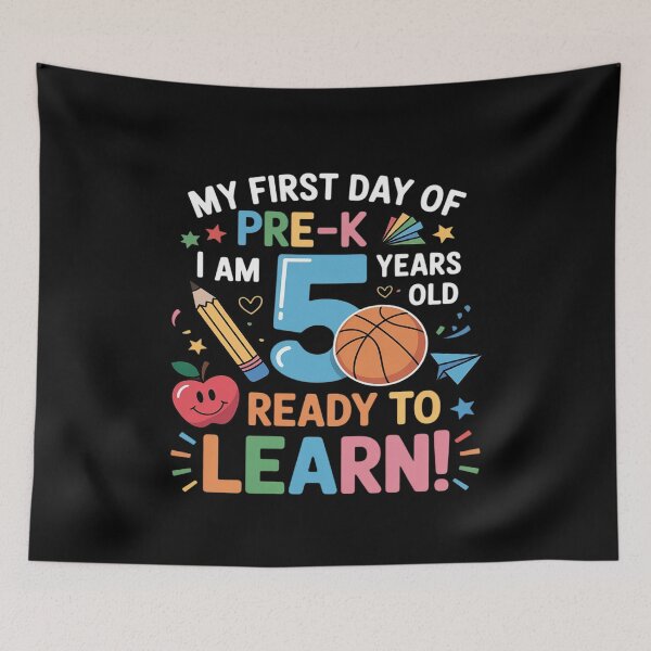 Item preview, Cute My First Day Of Pre K I Am 5 Years Old designed and sold by LeeEvans222.