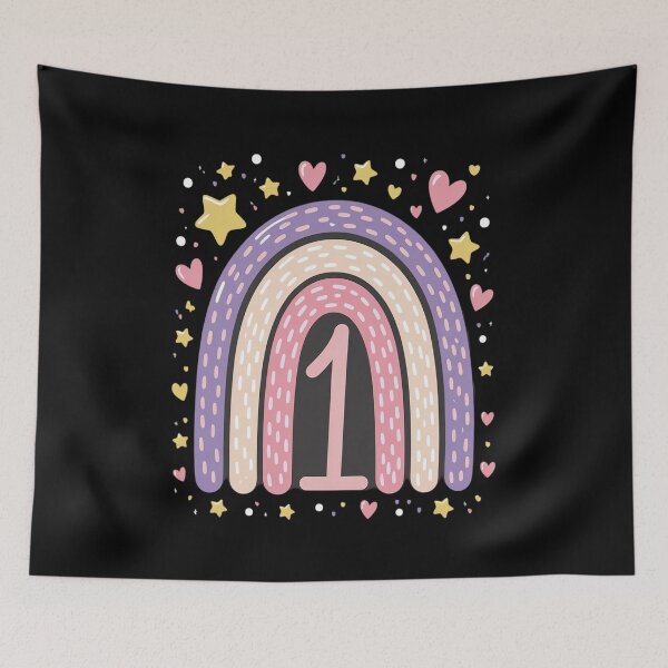 Item preview, Cute Pastel Rainbow 1th Birthday designed and sold by LeeEvans222.