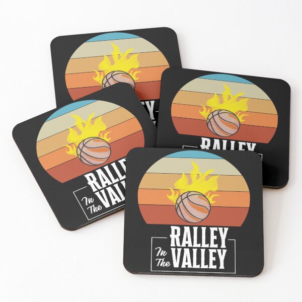 Item preview, Rally In The Valley Flaming Basketball Sunset Retro Gift For Sport Fan Playoffs designed and sold by TeresaRath.