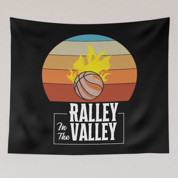 Item preview, Rally In The Valley Flaming Basketball Sunset Retro Gift For Sport Fan Playoffs designed and sold by TeresaRath.