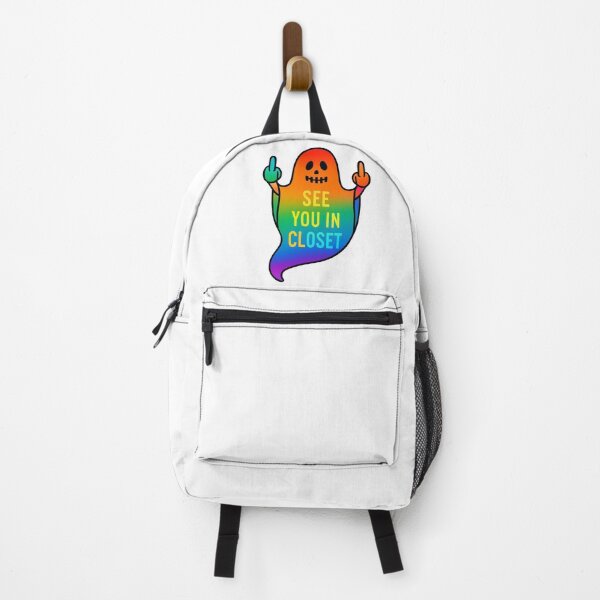 Item preview, Playful Rainbow Cartoon Ghost with Cheerful Devil Horns designed and sold by RuweisVibes.