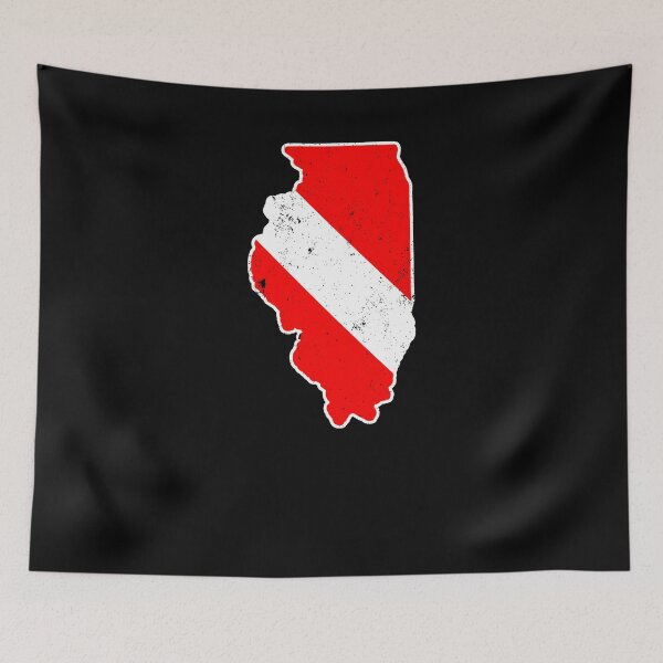 Item preview, Illinois Scuba Dive Flag Diver Down Flag Shirt designed and sold by shoppzee.