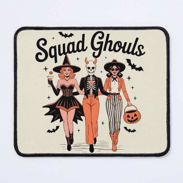 Item preview, Squad Ghouls Retro Halloween Girl Gang designed and sold by unboxdesign.