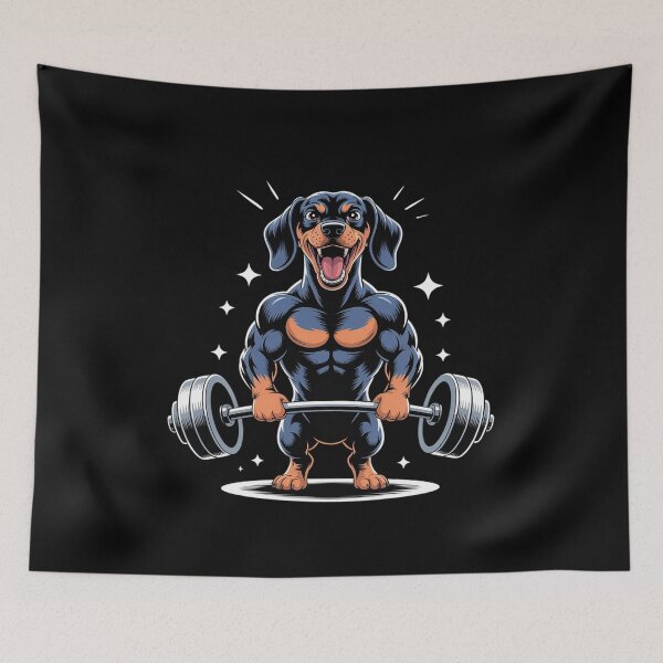 Item preview, Dachshund Powerlifting Strong Dachshund Fitness designed and sold by LeeEvans222.