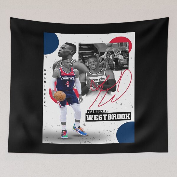 Item preview, Russell Westbrook - Wizards Artwork Poster designed and sold by TeresaRath.
