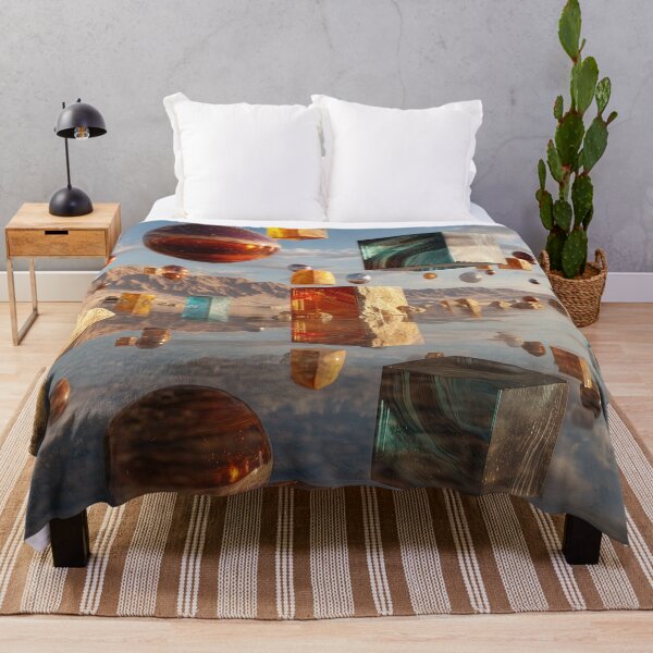 Item preview, Surreal Floating Spheres And Cubes Above Reflective Desert Lake designed and sold by Jirka Svetlik, Studio Illuvision.