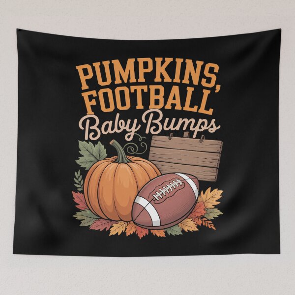Item preview, Pumpkin Football Pregnancy Funny designed and sold by savrmiller.