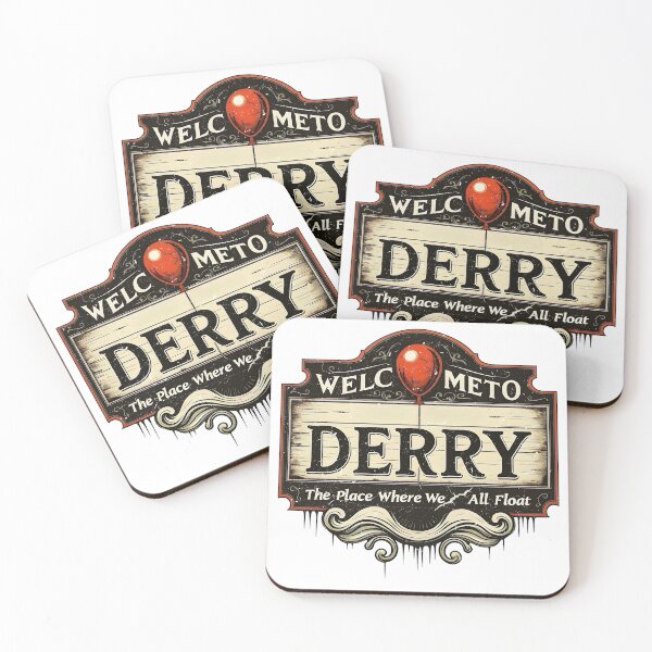 Item preview, Welcome to Derry Horror Clown Balloon Creepy Town Sign designed and sold by unboxdesign.