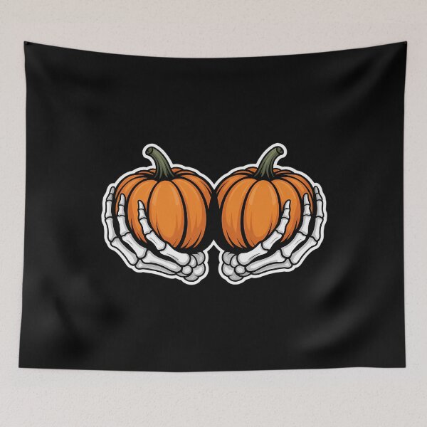 Item preview, Pumpkin Skeleton Hands Halloween designed and sold by savrmiller.