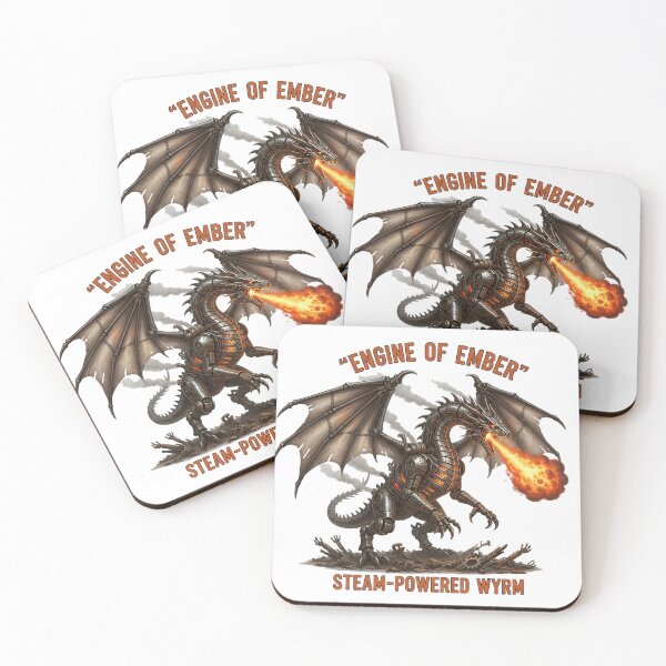 Item preview, Engine of Ember – Steampunk Fire-Breathing Dragon designed and sold by ValeronPrints.