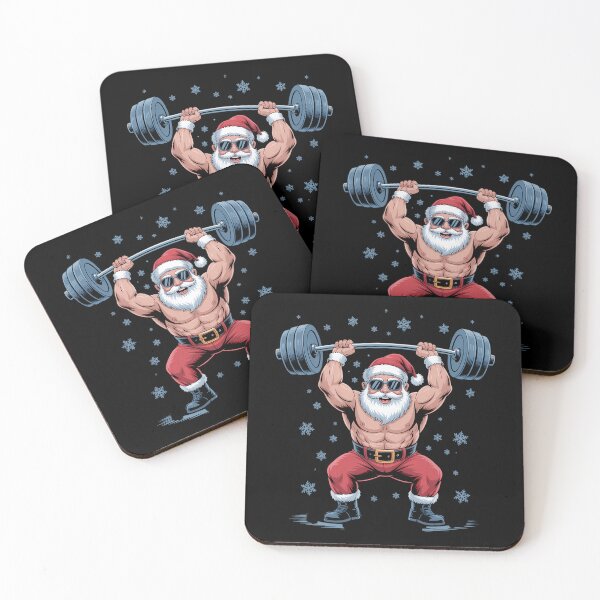 Item preview, Santa Weightlifting Christmas Fitness Gym Deadlift Xmas designed and sold by savrmiller.