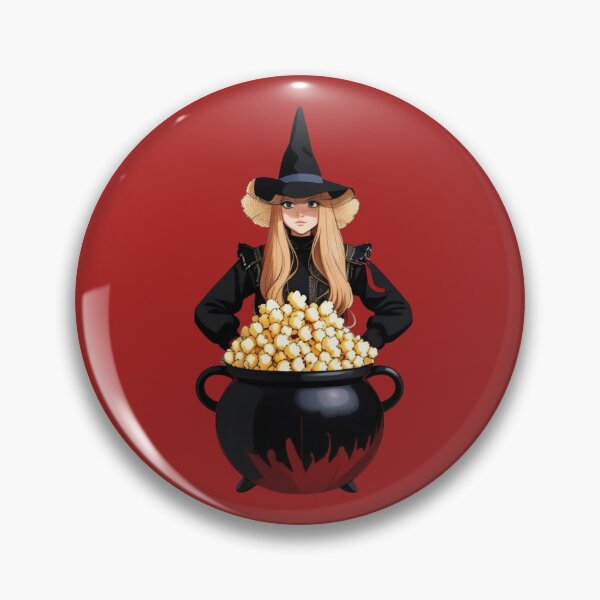 Item preview, Witch with Popcorn Cauldron – Funny Halloween Art designed and sold by Ivy-Triggs.