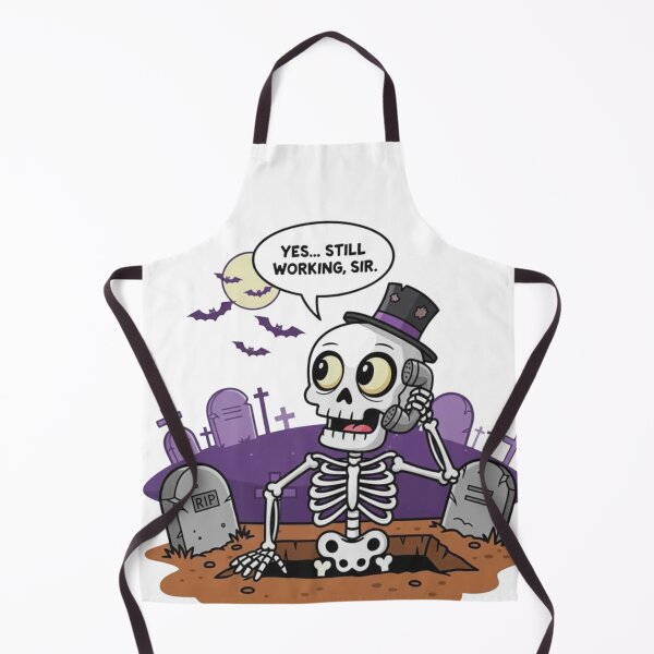 Item preview, Overworked Skeleton on a Call designed and sold by AyraShoppe.