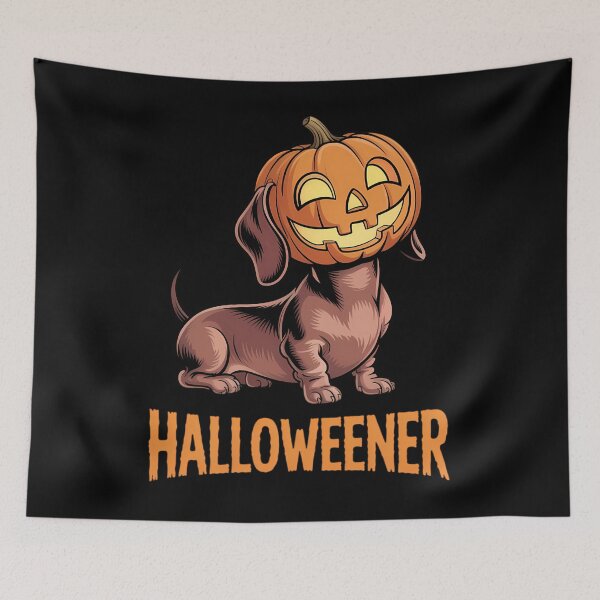 Item preview, Dachshund Halloweener Pimpkin designed and sold by Sunset4Bones.