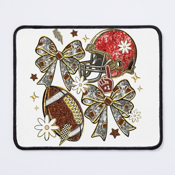 Item preview, Glitter Couquette Red Rugby Ball, Game Day, Sport Lovers,  Football Lover designed and sold by vintagearttee.