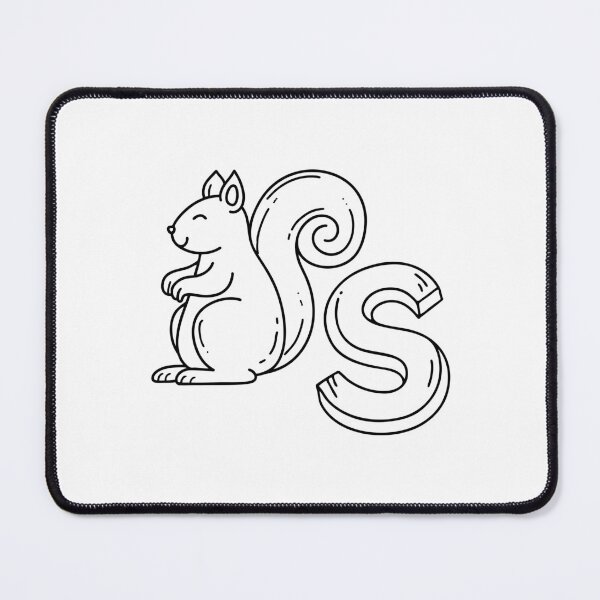 Item preview, An illustration of letter S stand for Squirrel designed and sold by rasagamastore.
