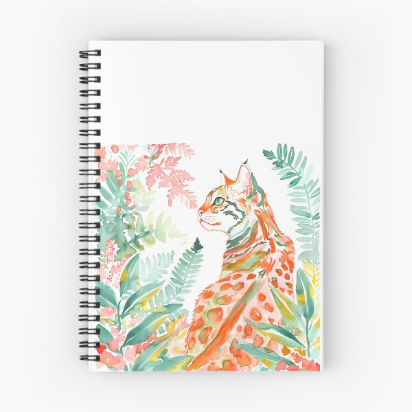 Item preview, Watercolor Ginger Tabby Cat With Plants designed and sold by xiao xuans.