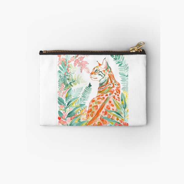 Item preview, Watercolor Ginger Tabby Cat With Plants designed and sold by xiao xuans.