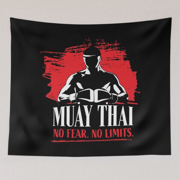 Item preview, Muay Thai Fighter – No Fear No Limits designed and sold by k9printart.