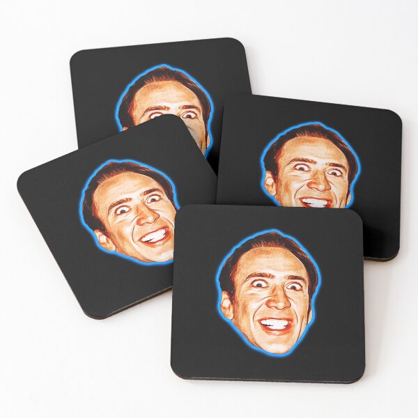 Item preview, Nicolas Cage Crazy Face Meme Neon Outline Head designed and sold by Boondocks254.