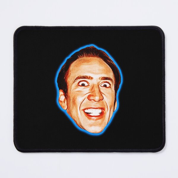Item preview, Nicolas Cage Crazy Face Meme Neon Outline Head designed and sold by Boondocks254.