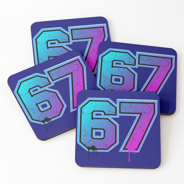 Item preview, 67 Bold Streetwear Number Design designed and sold by TrackinDaTrends.