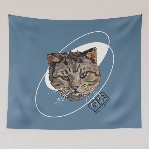 Item preview, Lenny the Rescue Tabby – FIV Positive Cat Art for Animal Lovers designed and sold by Made-by-Anxiety.