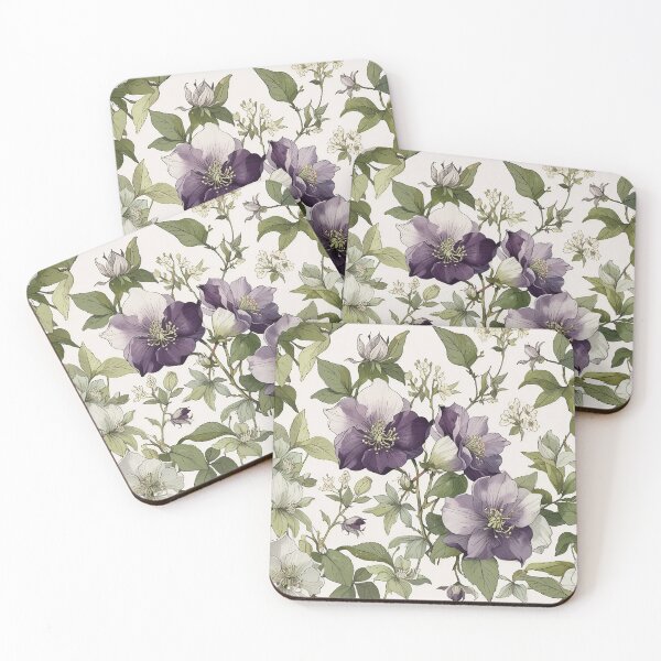 Item preview, Purple And White Floral Pattern designed and sold by CoolPixels.