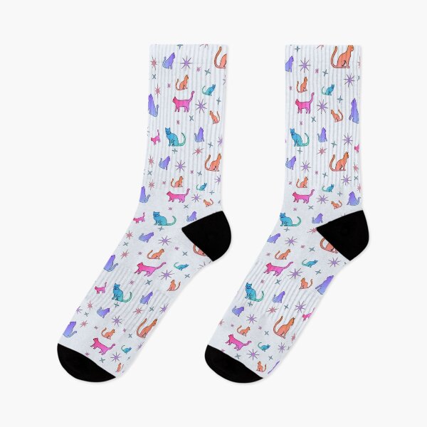 Item preview, Colourful Cats Seamless Pattern designed and sold by JustJuJuDesigns.